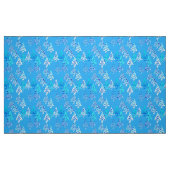 Moderne Blume Weihnachtsbäume - Himmel blau Stoff (Fat Quarter (45,7 x 55,9 cm))