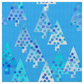 Moderne Blume Weihnachtsbäume - Himmel blau Stoff (Nahaufnahme)