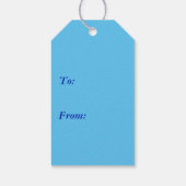 Moderne Blume Weihnachtsbäume - Kobaltblau Geschenkanhänger (Rückseite)