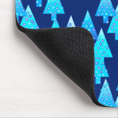 Moderne Blume Weihnachtsbäume - Kobaltblau Mousepad (Ecke)