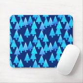 Moderne Blume Weihnachtsbäume - Kobaltblau Mousepad (Mit Mouse)