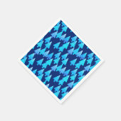 Moderne Blume Weihnachtsbäume - Kobaltblau Serviette (Ecke)