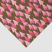 Moderne Blume Weihnachtsbäume - Korallen & Braun Seidenpapier (Ausschnitt)