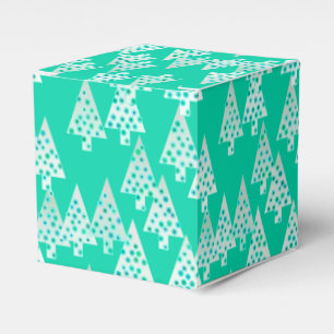 Moderne Blume Weihnachtsbäume - Meeresgrün Geschenkschachtel