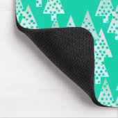 Moderne Blume Weihnachtsbäume - Meeresgrün Mousepad (Ecke)