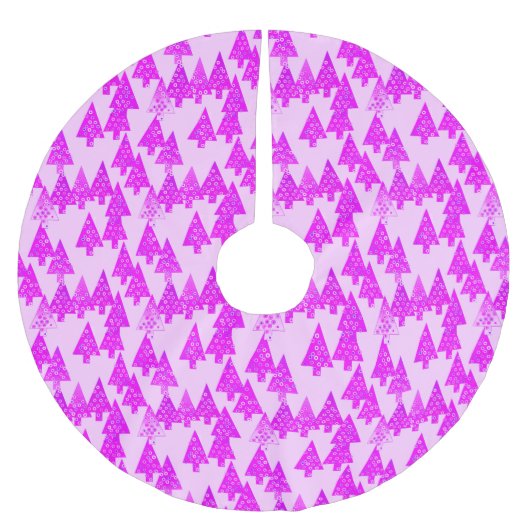 Moderne Blume Weihnachtsbäume - Orchideen Polyester Weihnachtsbaumdecke (Vorderseite)