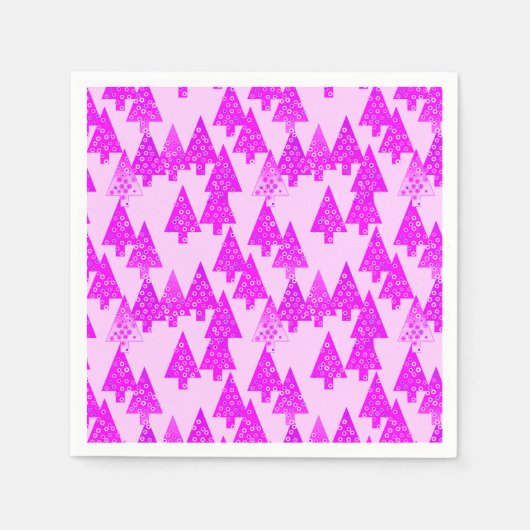 Moderne Blume Weihnachtsbäume - Orchideen Serviette (Vorderseite)