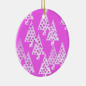 Moderne Blume Weihnachtsbäume - Orchideenrosa Keramikornament (Rechts)