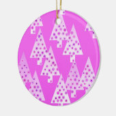 Moderne Blume Weihnachtsbäume - Orchideenrosa Keramikornament (Links)