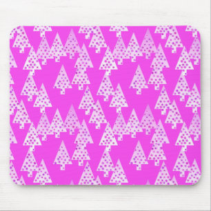 Moderne Blume Weihnachtsbäume - Orchideenrosa Mousepad