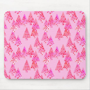 Moderne Blume Weihnachtsbäume - pastellrosa Mousepad