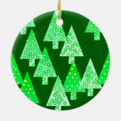 Moderne Blume Weihnachtsbäume - Pinien grün Keramikornament (Hinten)