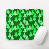 Moderne Blume Weihnachtsbäume - Pinien grün Mousepad (Mit Mouse)