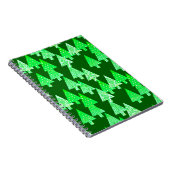 Moderne Blume Weihnachtsbäume - Pinien grün Notizblock (Rechte Seite)