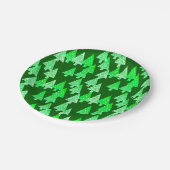 Moderne Blume Weihnachtsbäume - Pinien grün Pappteller (Schrägansicht)