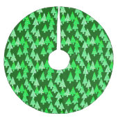 Moderne Blume Weihnachtsbäume - Pinien grün Polyester Weihnachtsbaumdecke (Vorderseite)