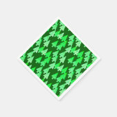 Moderne Blume Weihnachtsbäume - Pinien grün Serviette (Ecke)