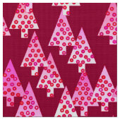 Moderne Blume Weihnachtsbäume - Wein & Rosa Stoff (Nahaufnahme)