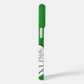 Moderne Blume Zeichne weiß grün gelb Case-Mate iPhone Hülle (Rückseite / Rechts)