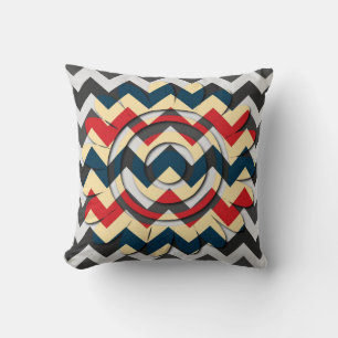 Moderne Blume Zickzack Zigzag Muster 2 Kissen