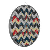 Moderne Blume Zickzack Zigzag Muster Dartscheibe (Vorderseite Links)