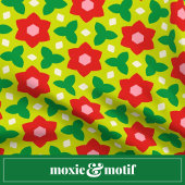 Moderne Blume zu grün und rot geometrisch gegliede Keramikknauf