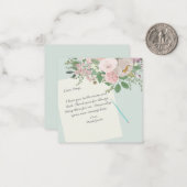 Moderne Blumen-benutzerdefinierte Nachricht Persön Mitteilungskarte (Vorderseite/Rückseite Beispiel)