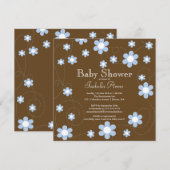 Moderne Blumen Blumen Blumen Baby Dusche Einladung (Vorne/Hinten)