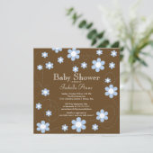 Moderne Blumen Blumen Blumen Baby Dusche Einladung (Stehend Vorderseite)