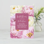 Moderne Blumen Brautparty Einladung (Stehend Vorderseite)