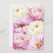 Moderne Blumen Brautparty Einladung (Rückseite)