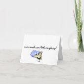 Moderne Blumen danken Ihnen Dankeskarte (Rückseite)