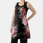 Moderne Blumen Elegante Peonings auf schwarz Schürze (InSitu)