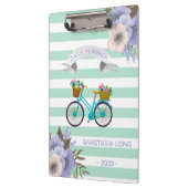 Moderne Blumen Fahrräder Klemmbrett (Links)