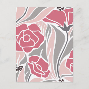 Moderne Blumen Feiertagspostkarte