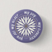 MODErne BLUMEN GESCHENK VON MUTTER VATER SCHWESTER Button (Vorderseite)