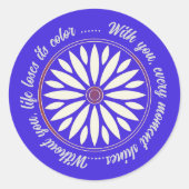 MODErne BLUMEN GESCHENK VON MUTTER VATER SCHWESTER Runder Aufkleber (Vorderseite)