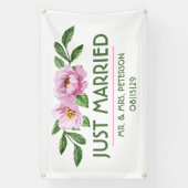 Moderne Blumen Hochzeit Auto Banner (Vertikal)