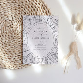 Moderne Blumen-Hochzeitseinladung