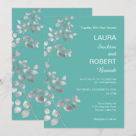 Moderne Blumen-Hochzeitseinladung Einladung