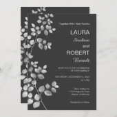Moderne Blumen-Hochzeitseinladung Einladung (Vorne/Hinten)