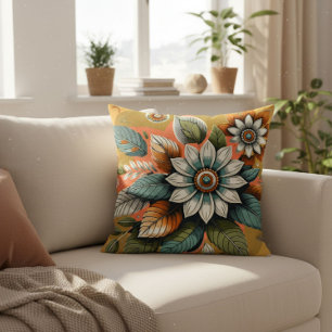 Moderne Blumen Kissen