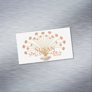 Moderne Blumen Magnetische Visitenkarte