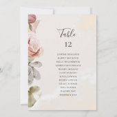 Moderne Blumen | Marmorsitzplan für die Tischnumme (Rückseite)