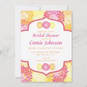 Moderne Blumen, Mums Bridal Dusche Einladungen (Vorderseite)