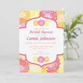 Moderne Blumen, Mums Bridal Dusche Einladungen (Stehend Vorderseite)