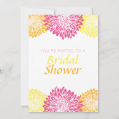 Moderne Blumen, Mums Bridal Dusche Einladungen (Rückseite)