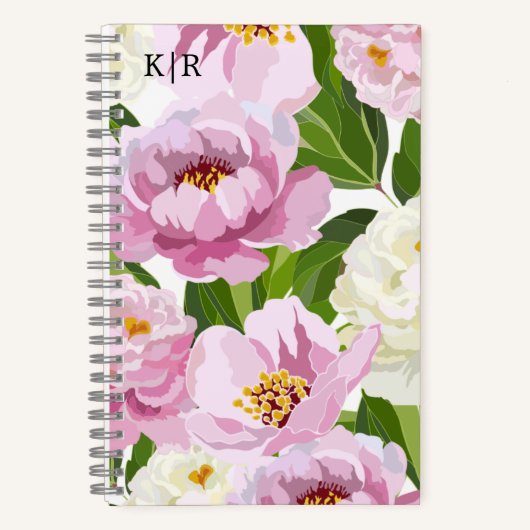 Moderne Blumen Notizblock (Vorderseite)