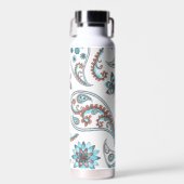 Moderne Blumen-Paisley-Muster Trinkflasche (Vorne)