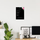 Moderne Blumen Preisliste Poster (Heimbüro)